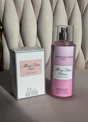Набір miss dior cherie франція✨парфуми 100 мл+спрей для тіла 275 мл міс діор