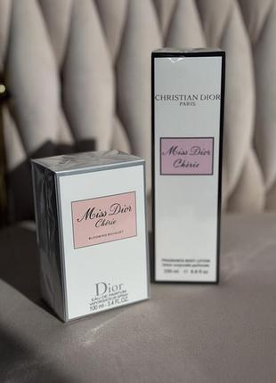 Набір miss dior cherie✨парфуми 100 мл+лосьйон для тіла 250 мл міс діор