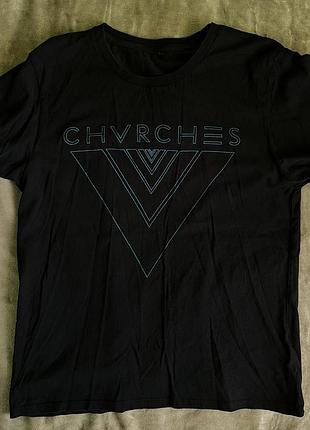 Чорна футболка мерч chvrches