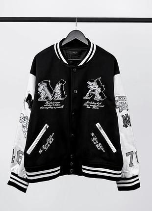Бомбер унисекс amiri черно-белый
