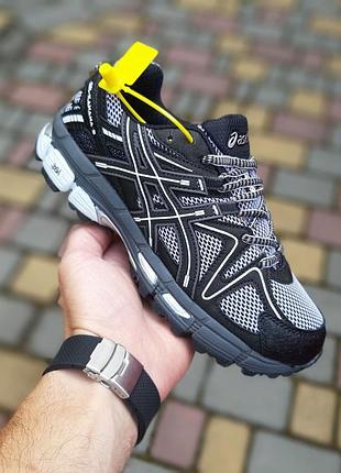 Мужские кроссовки asics gel kahana 8 черные с белым