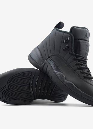 Кросівки jordan 12 retro winterized triple black  арт 2098