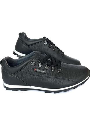 Чоловічі шкіряні кросівки clubshoes весна осінь демісезон