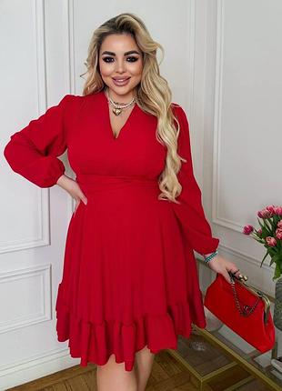 Вечірня святкова сукня з оборками