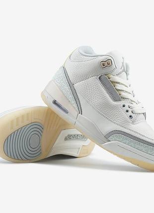 Кроссовки jordan 3 beige white арт 2083