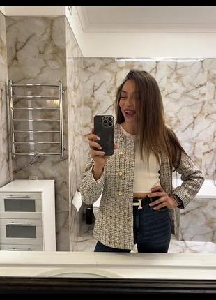 Піджак жіночій твідовий zara