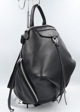 Рюкзак жіночий шкіряний polina &amp; eiterou 18538 black