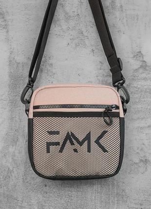 Сумка через плечо для мужчин и женщин famk sqr4, бежевый