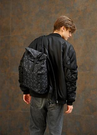 Рюкзак sambag рол rolltop x чорний принт
