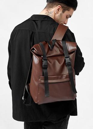 Рюкзак sambag ролл унісекс rolltop milton шоколадний