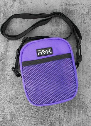 Маленькая сумка мессенджер через плечо famk, фиолетовый