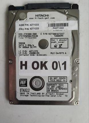 Донор hdd hitachi hts725050a7e630 h01 22 oa90351 01 tf1 500