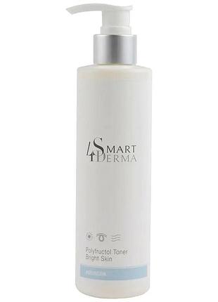 Зволожуючий гель-тонер для сяяння шкіри smart4derma polyfructol toner bright skin 250 мл