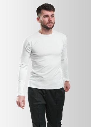 Футболка з довгим рукавом sleeve vsetex лонгслів біла