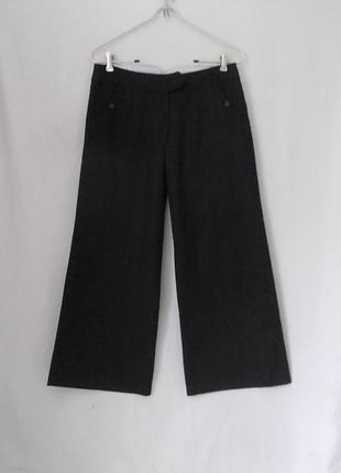 Брюки topshop широкие черные шерсть 44р
