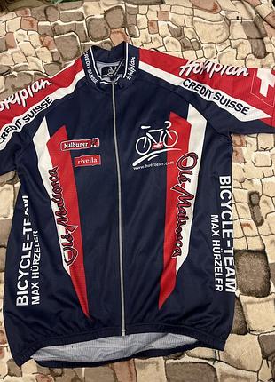 Велосипедна джерсі від компанії max hürzeler (також відомої як huerzeler bicycle holidays)