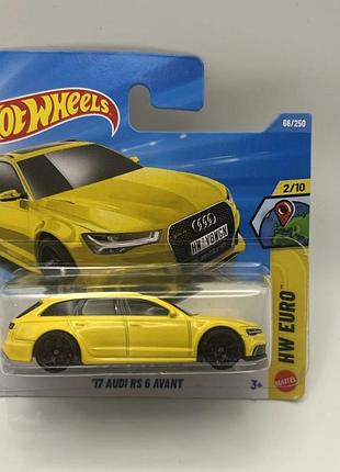 Машинка hot wheels mainline case c 2026 '17 audi rs6 avant / 2