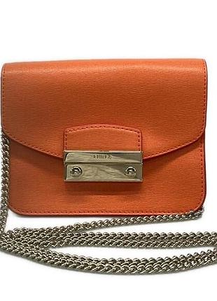 Оригінальна маленька  шкіряна сумка кросбоді  furla metropolis