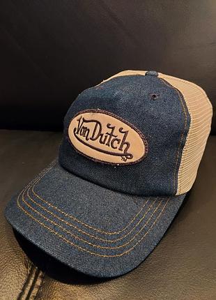Бейсболка бавовняна (джинсова) von dutch (kat von d) american vintage