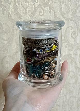 Mystery silver jewelry jar таємнича банка сріблястих прикрас