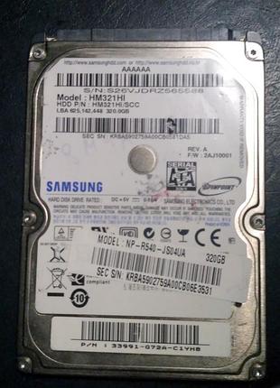 Ноутбучний жорсткий диск sata samsung spinpoint m7e hm321hi 320гб