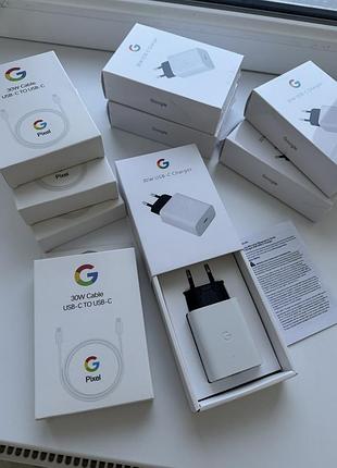 Быстрая 30w оригинальная зарядка google кабель и блок на гугл піксель