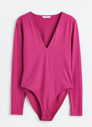 Яркий розовый боди от h&m
