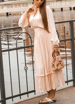 Платье длинное женское zara стильное классное длинное