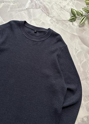 Лонгслів uniqlo waffle long sleeve 2