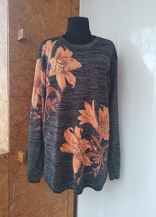 Вискозный трикотажный свитер свитер джемпер большого размера