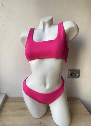 Малиновий купальник primark жатка м