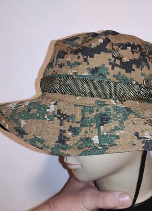 Тактична панама панамка капелюх boonie hat у камуфляжному візерунку woodland marpat.57-58