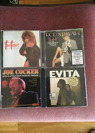 Сд диски. tina turner. joe cocker. rod steward. evita.