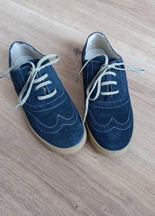 Замшеві туфлі для хлопчика mini b real leather розмір 34