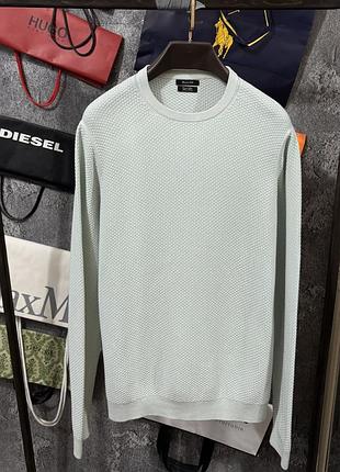 Кофта чоловіча светр massimo dutti бірюзовий l