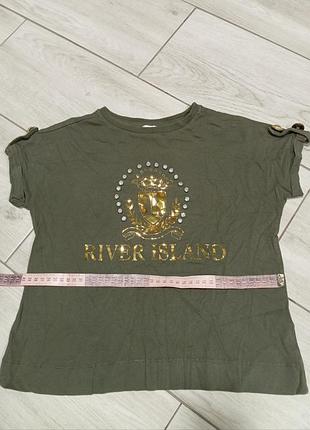 Дитяча футболка river island з золотим лого та кристалами