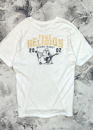 True religion футболка мужская белая с большим логотипом трус релиджн