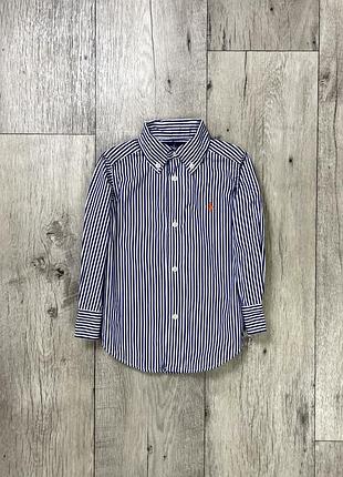 Ralph lauren рубашка 2 лет детская с длинным рукавом полосатая