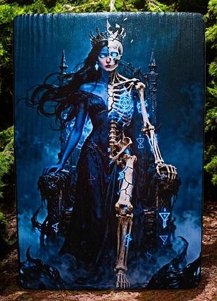 Панно на дереве «хель — Хранитель теней» 19×28 см