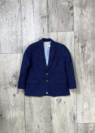 H&m пиджак 2-3 лет 98 см детский синий классический