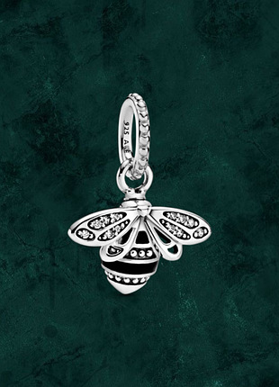 Серебряная бусина шарм "бджола" pandora (пандора) 398840c01