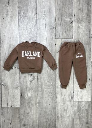 Shein oakland спортивный костюм 3 лет детский с принтом