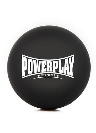 Массажный силиконовый мяч powerplay pp- 4354 silicone lacrosse ball (6.3см.) черный