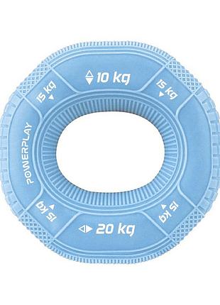 Еспандер кистьовий силіконовий powerplay pp-4331 hand grip light 10-15-20 кг. блакитний