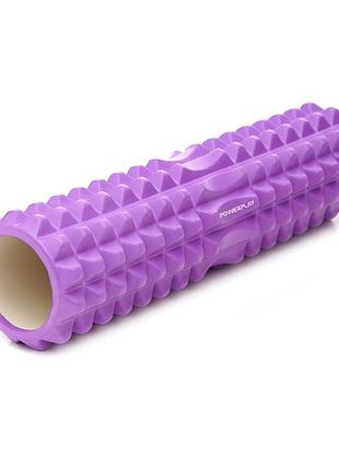 Массажный ролик (роллер) powerplay 4406 eva massage roller фиолетовый (45x12см.)