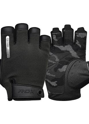 Перчатки для фитнеса rdx t2 half black m