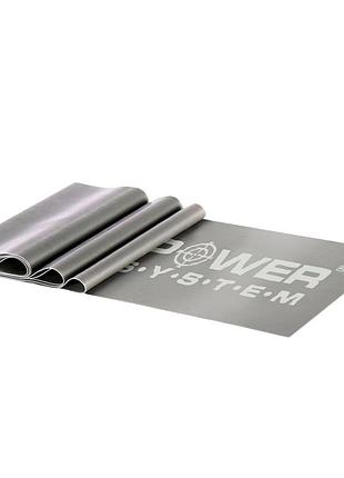 Стрічка-еспандер для спорту та реабілітації power system ps-4123 flat stretch band level 3 black (12-15кг.)