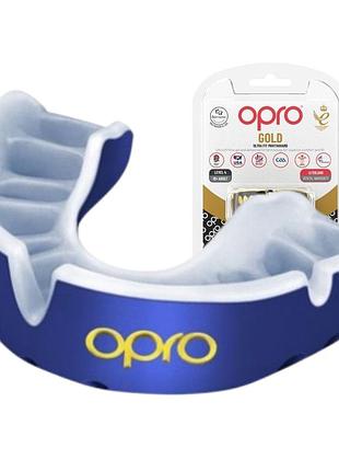 Капа opro gold взрослая (вик 11+) blue/pearl (art.102504002)
