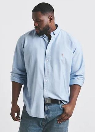 Мужская классическая рубашка с длинными рукавами большой размер,ralph lauren.xxl. 17 1/2-36.