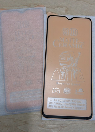 Защитное гибкое стекло на xiaomi poco m3